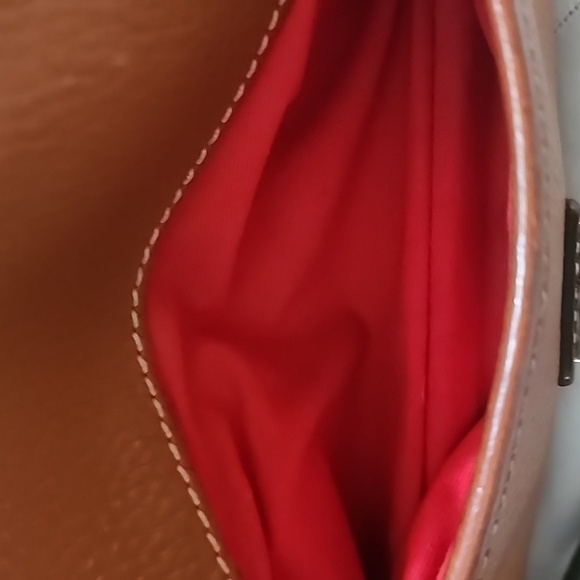 Dooney & Bourke Red Pebble Leather Crossbody Shoulder Bag Purse Zip - Picture 5 of 5